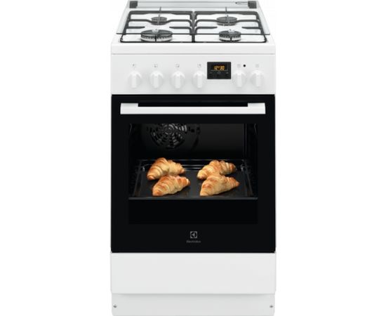 Electrolux LKK540201W gāzes plīts balta 50cm Gāzes Plītis