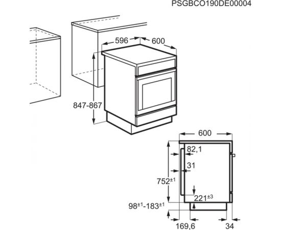 AEG CIB6645ABM indukcijas plīts 60cm nerūsējoša tērauda Elektriskās plītis