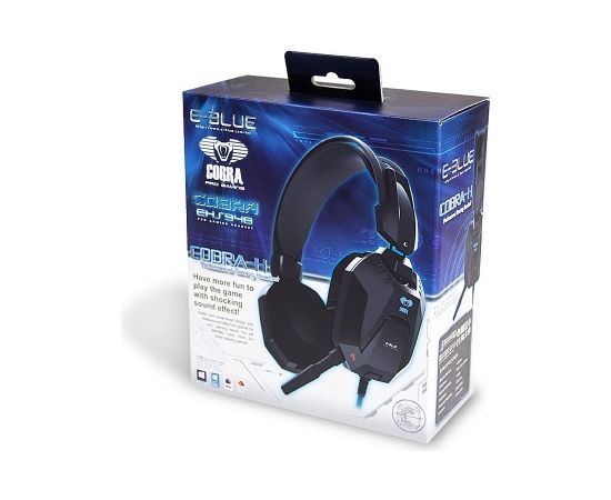 E-Blue Cobra H EHS948 Pro Gaming Spēļu Austiņas ar Mikrofonu / 3.5mm / 2.3m Vads / Melnas