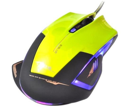 E-Blue EMS124GR Игровая мышь с Дополнительными кнопками / LED Подсветка RGB / 2400 DPI / Avago Chipset / USB Зеленая