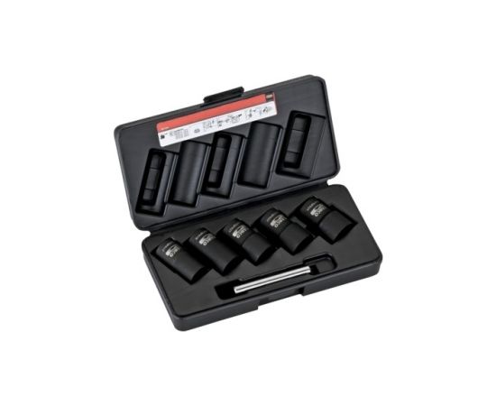 Bahco Deep Twist sockets set 6 pcs 17/19/21/22/24mm 1/2"
