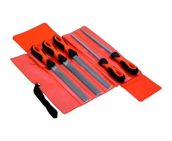 Bahco File set 8" 200mm bastard cut with handle 5 pcs