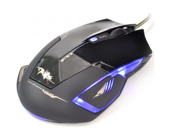 E-Blue EMS124BK Mazer Игровая мышь с Дополнительными кнопками / LED Подсветка RGB / 2400 DPI / Avago Chipset / USB Черная