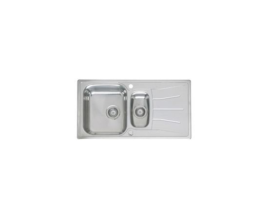 Reginox virtuves izlietne Diplomat 1.5 Lux (R), 1.5 bļoda ar plauktu, 950x500 mm /kastē/ Virtuves izlietnes