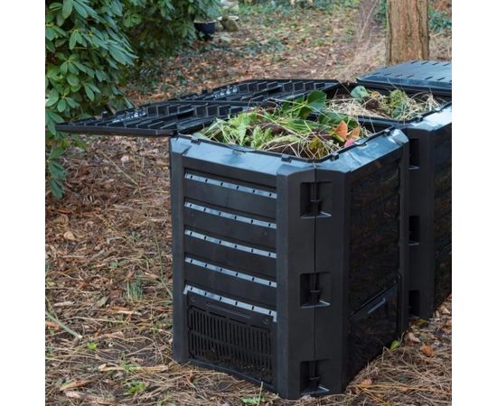 Nature kompost kaste 1200L Black