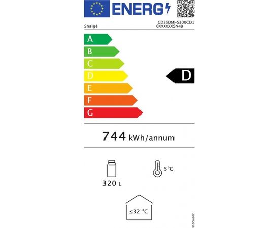 Snaige CD35DM-S300CD Ledusskapis - Vitrīna 173cm