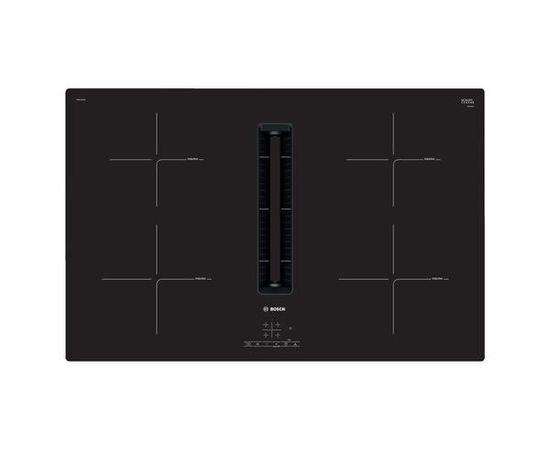 Bosch   with integrated ventilation system PIE811B15E Induction, Number of burners/cooking zones 4, TouchSelect Control, Timer, Black, Display