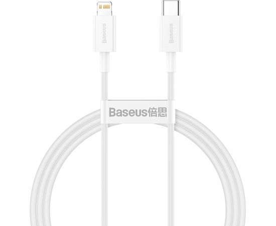 Baseus Superior CATLYS-A02 USB-C -> Lightning datu un uzlādes vads 20W / PD / 100 cm balts