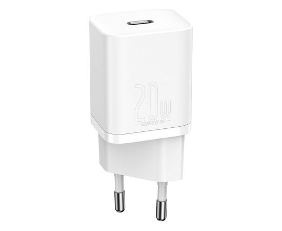 Baseus TZCCSUP-B02 Сетевое зарядное устройство USB-C / 20W / 3A + USB-C -> lightning провод для Зарядки белое