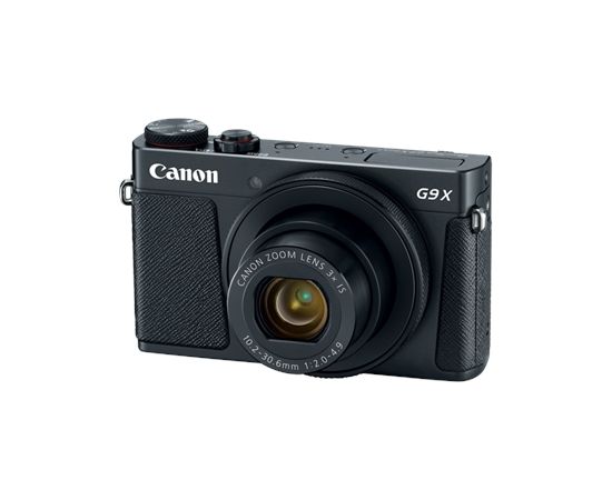Canon PowerShot G9 X Mark II Compact camera, 20.1 MP, Optical zoom 3 x, Digital zoom 4 x, ISO 12800, Touchscreen, Display diagonal 3 ", Wi-Fi, Focus TTL/Manual, Video recording, Battery Pack NB-13L, Black