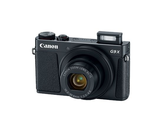 Canon PowerShot G9 X Mark II Compact camera, 20.1 MP, Optical zoom 3 x, Digital zoom 4 x, ISO 12800, Touchscreen, Display diagonal 3 ", Wi-Fi, Focus TTL/Manual, Video recording, Battery Pack NB-13L, Black