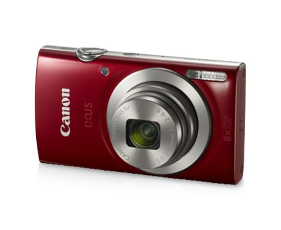 Canon IXUS 185 Compact camera, 20 MP, Optical zoom 8 x, Digital zoom 4 x, Image stabilizer, ISO 800, Display diagonal 2.7 ", Focus TTL, Video recording, Lithium-Ion (Li-Ion), Red