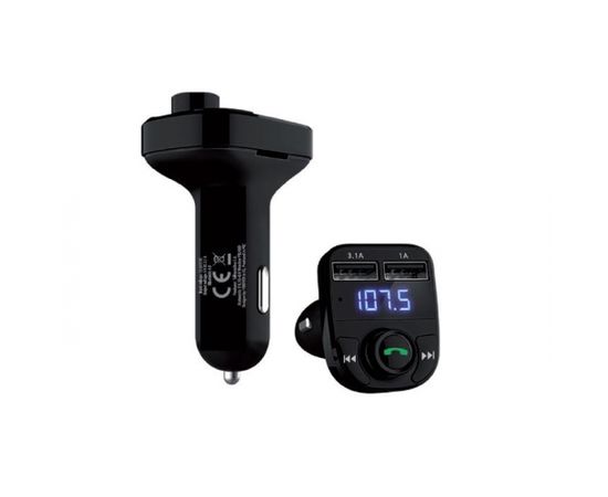 Forever TR-330 Bluetooth 4.0 FM Transmitter Ar Uzlādes Ligzdām USB 12 / 24V | 3.1A + 1A Melns