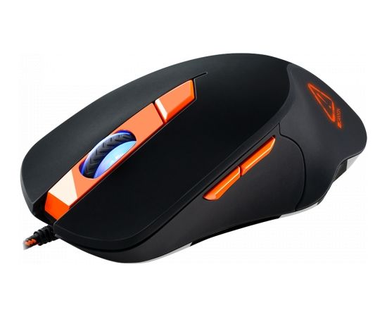 CANYON Eclector GM-3 Wired Gaming Mouse with 6 programmable buttons, Pixart optical sensor, 4 levels of DPI and up to 3200, 5 million times key life, 1.65m Braided USB cable,rubber coating surface and colorful RGB lights, size:130*75*40mm, 140g