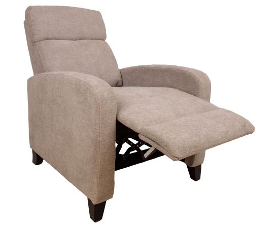 Atpūtas krēsls ENIGMA ar manuālu mehānismu 68x91xH100cm, bēšs Atpūtas krēsls 