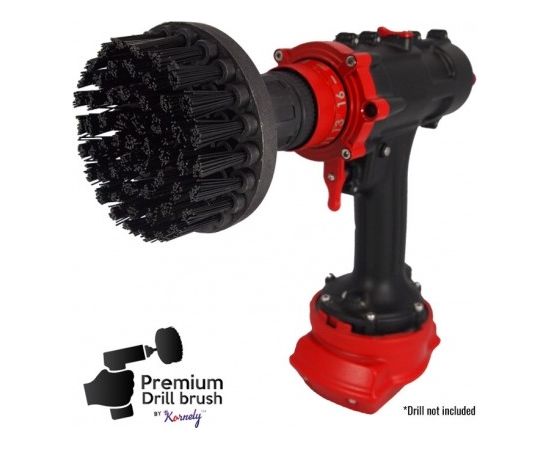Профессиональная щетка Premium Drill Brush - очень жесткий, черный, 10цм.