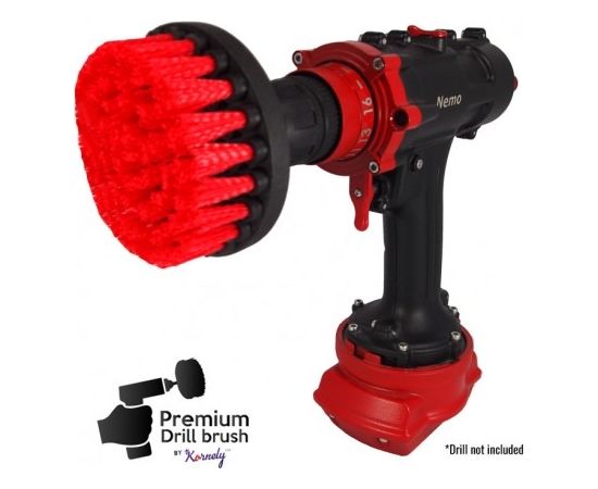 Профессиональная щетка Premium Drill Brush - жесткий, красный, 10цм.
