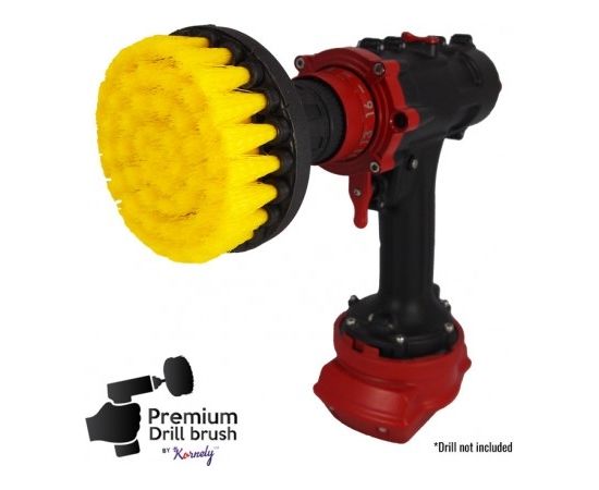 Профессиональная щетка Premium Drill Brush - средний мягкий, желтый, 10цм.