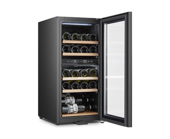 Gerlach Wine Cooler GL 8079 Energy efficiency class G, Bottles capacity Up to 24 bottles, Free standing, Height 82 cm, Black