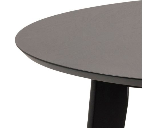 Обеденный стол ROXBY D105xH76см, черный дуб
