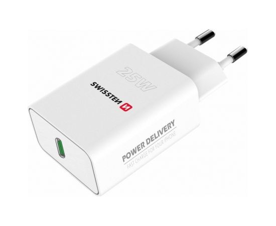 Swissten Premium 25W Сетевое зарядное устройство USB-C PD Белое