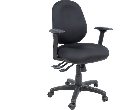 Darba krēsls SAGA 64x64xH95,5-115 cm, sēdvieta un atzveltne: audums, krāsa: melns