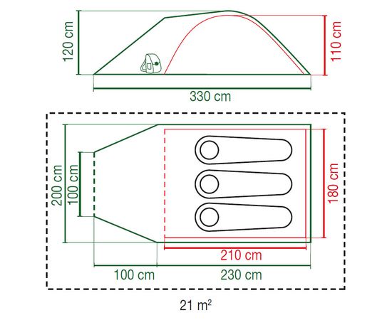 Coleman PINGORA 3P telts