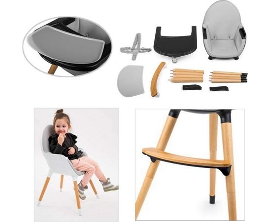 Kinder Kraft KINDERKRAFT barošanas krēslinš FINI black