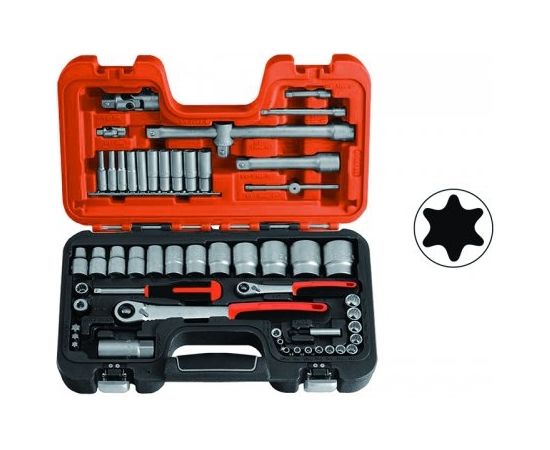 Bahco Muciņatslēgu komplekts 1/4" & 1/2" 56gab
