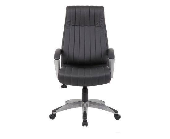 Darba krēsls ELEGANT 62,5x76,5xH112-119,5cm, sēdeklis un atzveltne: ādas imitācija, krāsa: melna