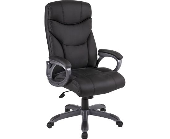 Darba krēsls CONNOR 73,5x65,5xH115-124cm, sēdvieta un atzveltne: ādas aizvietotājs, krāsa: melns