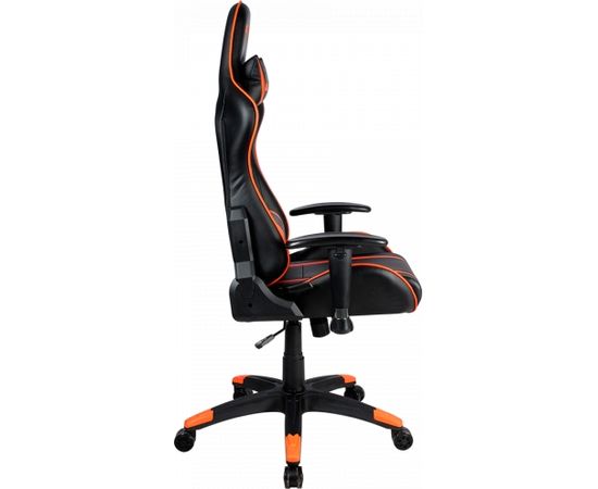 CANYON Fobos GС-3 Gaming chair, PU leather, Cold molded foam, Metal Frame, Top gun mechanism, 90-165 dgree, 2D armrest, Class 4 gas lift, Nylon 5 Stars Base, 60mm PU caster, black+Orange.