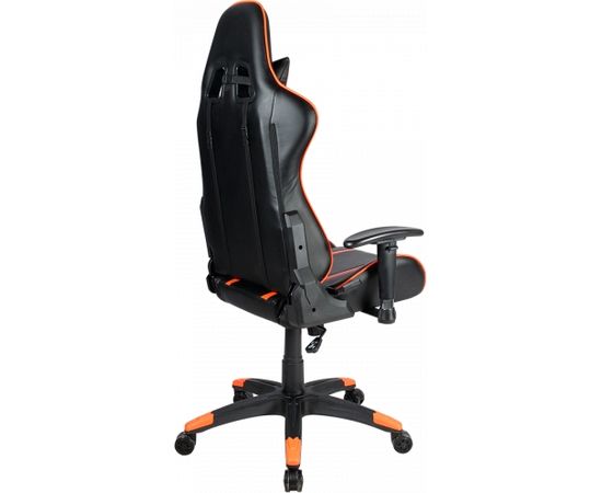 CANYON Fobos GС-3 Gaming chair, PU leather, Cold molded foam, Metal Frame, Top gun mechanism, 90-165 dgree, 2D armrest, Class 4 gas lift, Nylon 5 Stars Base, 60mm PU caster, black+Orange.