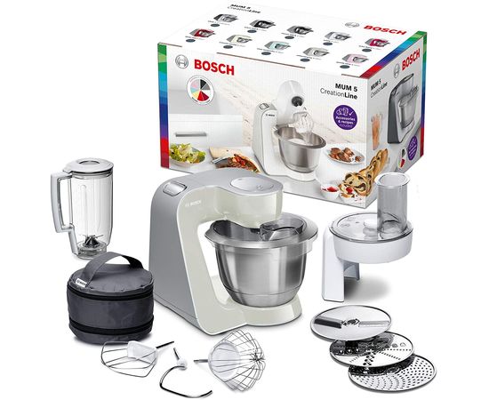 BOSCH MUM58L20 virtuves kombains, 1000W, 3.9L, sudraba