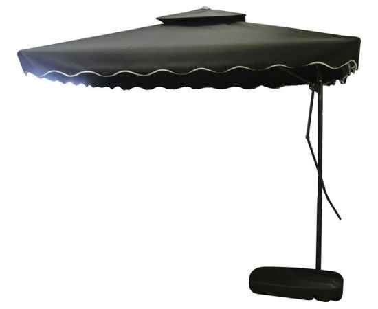 4Living  Saulessargs ar pamatni  2.5m melns  Saulessargi un piederumi