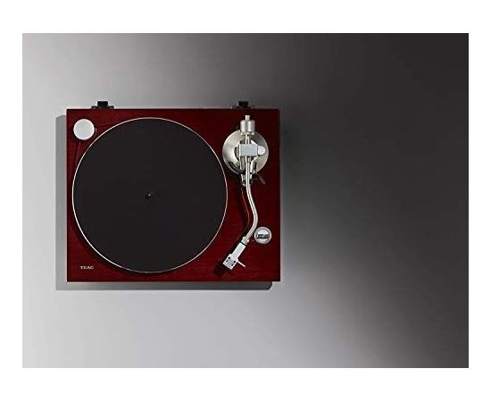 Gramofon Teac Gramofon Teac TN-3B z napędem paskowym (zintegrowany wzmacniacz MM phono EQ, cyfrowe wyjście USB, ramię SAEC, prędkość 33 i 45 RPM), wiśnia DJ tehnika