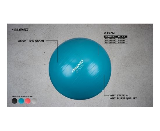 Гимнастический мяч AVENTO 42OC 75cm Blue