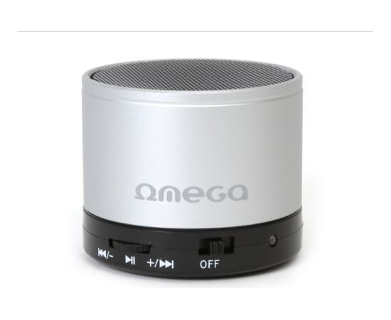 Omega OG47S 6W Металлический корпус Bluetooth Колонка с FM Радио / Micro SD / AUX / Функция тел. звонка Серебристый