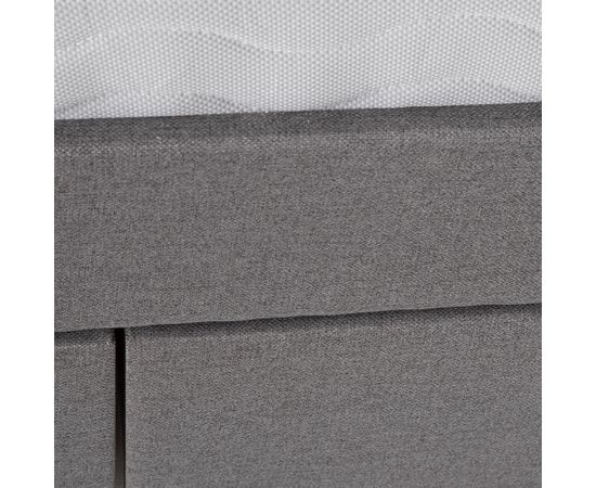 Gulta GENESIS ar 2-atvilknēm, bez matrača, 90x200cm, materiāls: mēbeļu tekstils, krāsa: pelēks