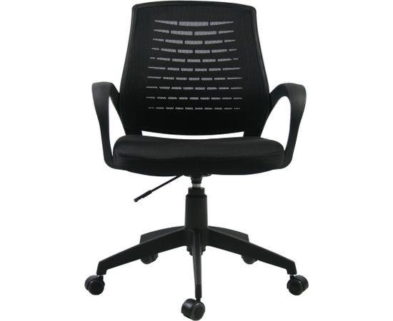 Mācību krēsls BRESCIA 61,5xD57xH91-102cm, sēdeklis: audums, krāsa: melns, atzveltne: tīklveida, krāsa: melns